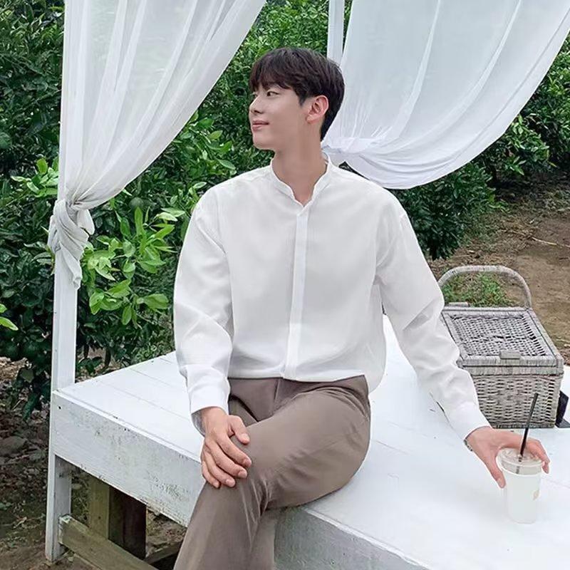 Мужская рубашка с длинными рукавами, осенние модели, мужские рубашки, темперамент, тонкий дюйм