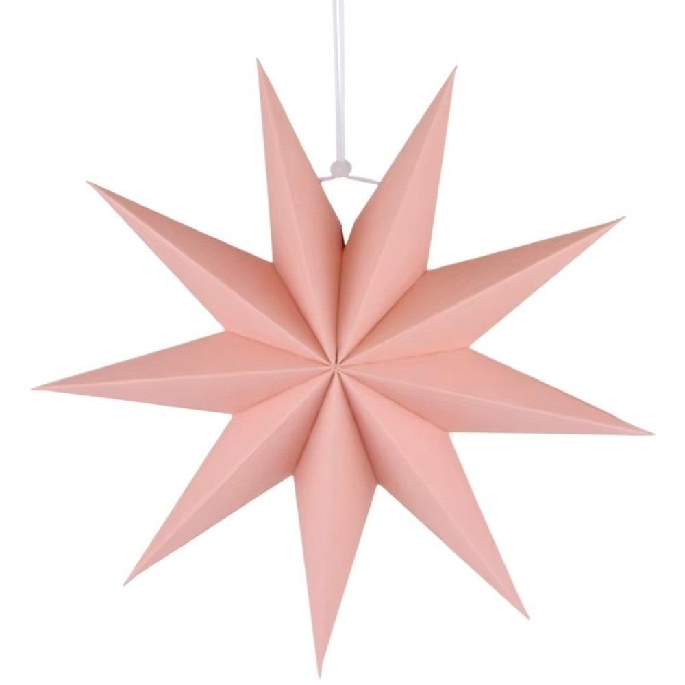 New 30cm Star Lanterns Folding 9-Pointed Hanging Paper Stars DIY Crafts Home Decor Birthday Party