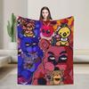 FNAFS At Freddy's Flannel Blanket  Warm Soft Throw Blanket for Couch Chair Decorative Fluffy Bedspread Sofa Bed Cover
