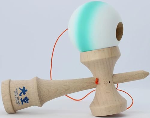Кендама для соревнований Langs Japan Yamagata Koubou "Ozora" (Сертифицировано Японской Ассоциацией Кендама) Матовая линия бирюзовый