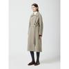 Cc Collect Herringbone Belted High Neck Long Coat C254msg534