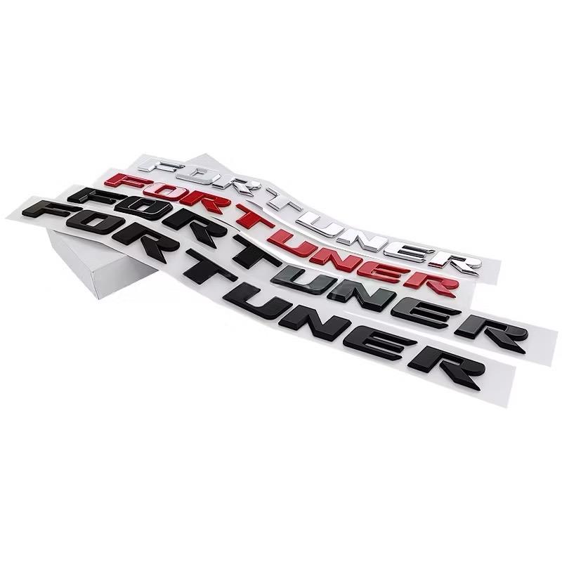 1pc 3D ABS FORTUNER Letters Emblem Stickers for Toyota Fortuner Car Front Hood WASLK8 Bonnet Grill Trunk Badge car Accessories
