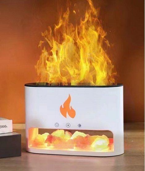 Essential Oil Diffuser Flame Effect Himalayan Salt USB-C