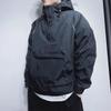 Men's Waterproof Hooded Half-Zip Jacket - Versatile Spring/Autumn Casual Outerwear