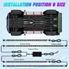 Multi-Color RGB LED Strip Under Car Tube Underglow Underbody Neon Light Kit APP