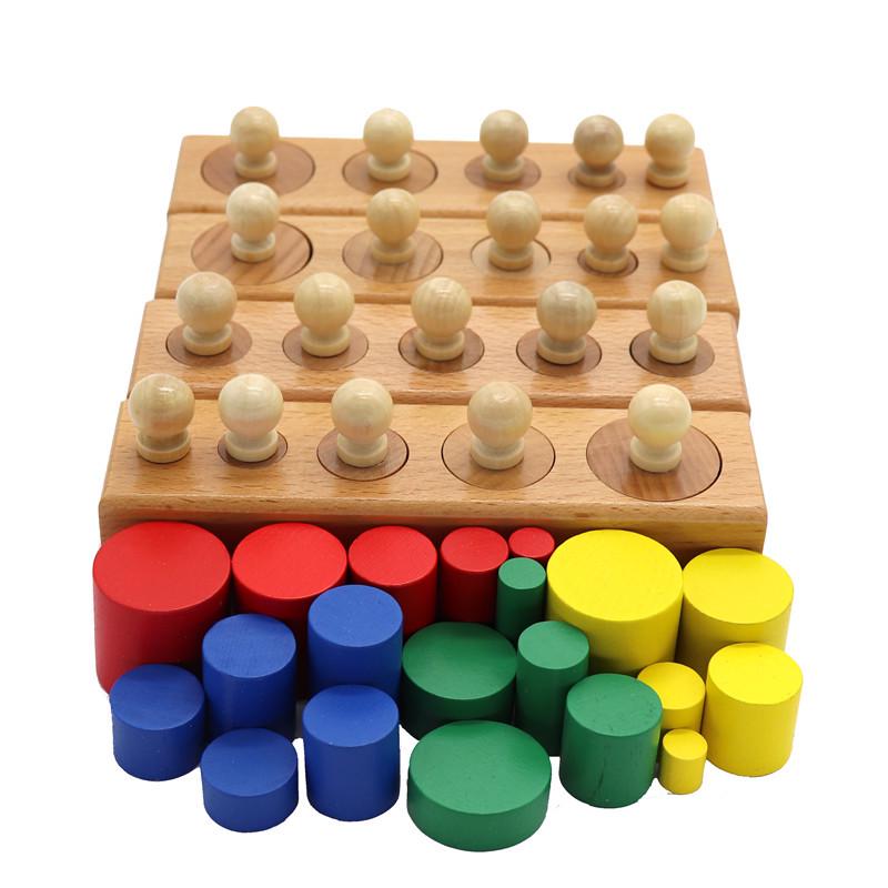 Educational Wooden Blocks for Shape and Size Recognition, Hand-Eye Coordination, and Cognitive Skills Development in Children