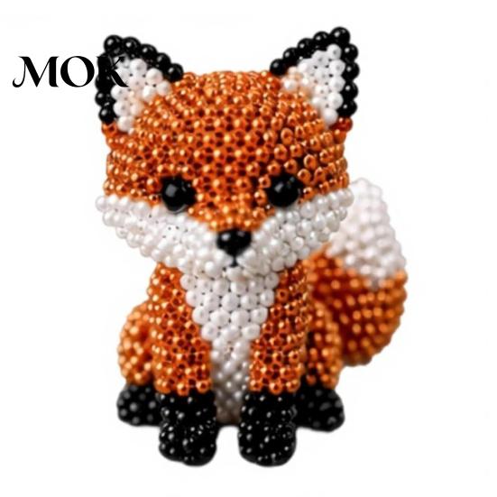Beading Craft Kit DIY Animal Kit, Tiny 3D Beaded Set, Cute Bead Sculpture Art for Beginners Teens Adults Stress Relief Decoration Handmade Gift