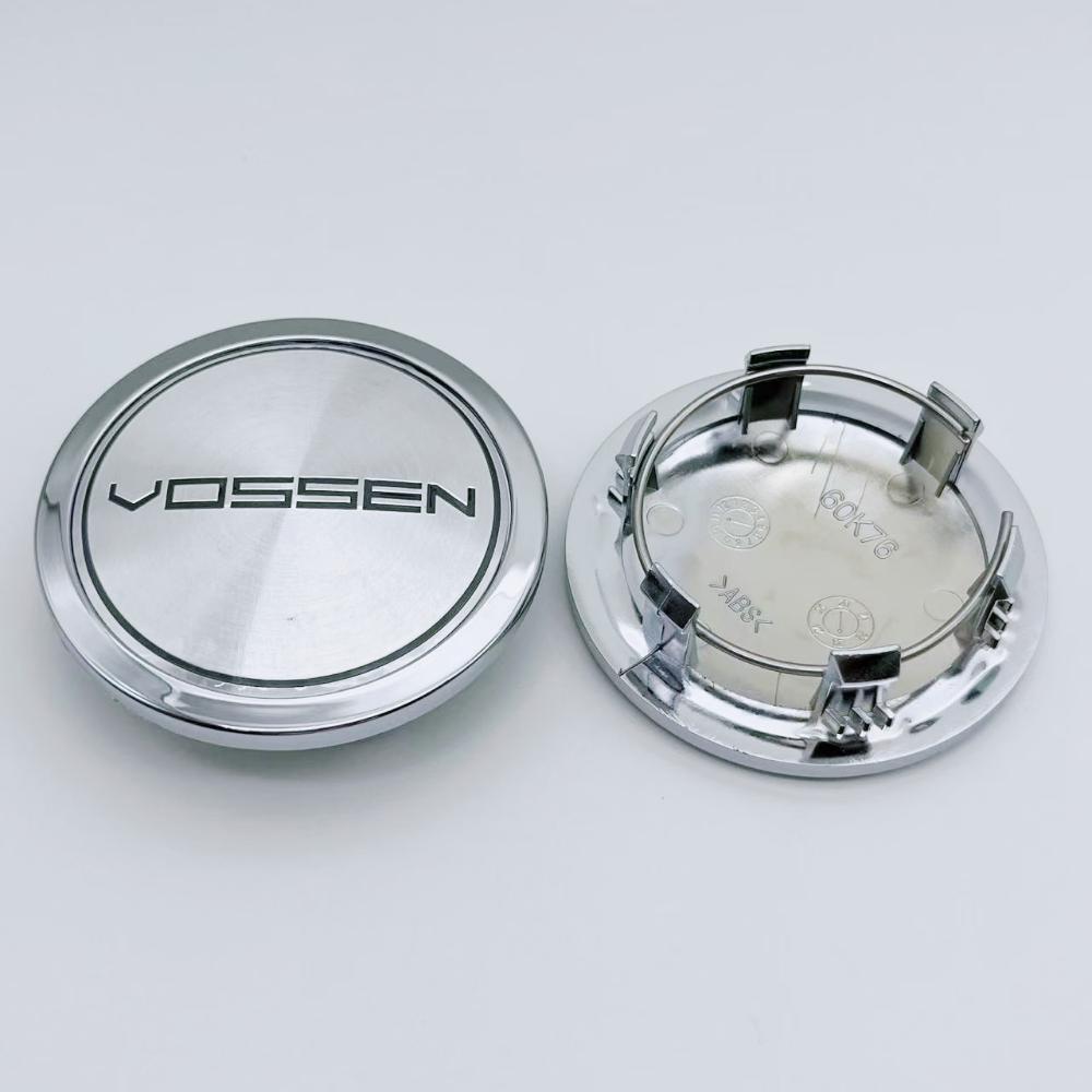 PQMZ2 4pcs 76mm (I.D 60mm) Car Wheel Center Caps With Vossen Logo Emblem Accessories for Porsche Rim Hubcaps Wheels Hub Cover Replace