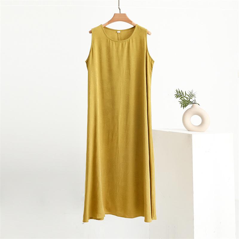 Хлопок Шелк Женский Топ Топ Повседневное Платье Хлопок Однотонные Тонкие Пляжные Платья