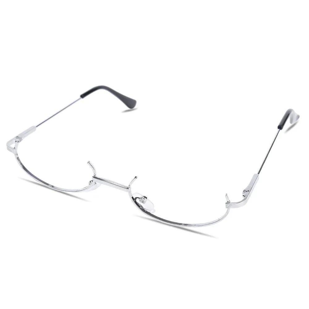 Очки без линз Y2K Полуободковые Металлические Винтажные Модные Декоративные Очки Шик Харадзюку Фотография Очки-муляж для девочек