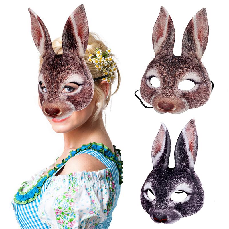 1 шт. Маска животного Косплей Костюм 3D Тигр Свинья Кролик Хэллоуин Маска на пол-лица Декор для вечеринки Смешная маскарадная вечеринка 8 стилей