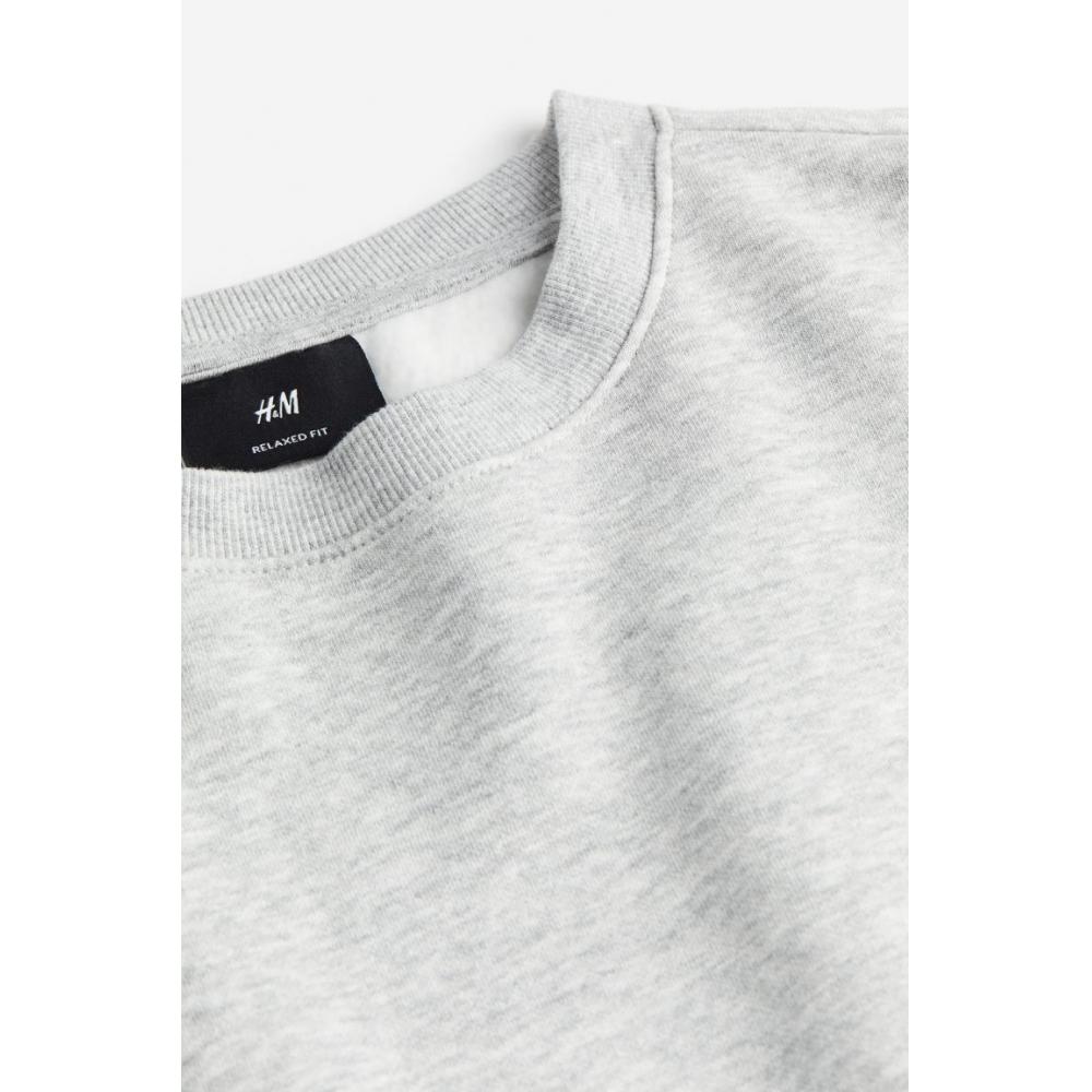 HM Loose Fit sweatsHirt 2 Piece Set светло-серый меланж черный