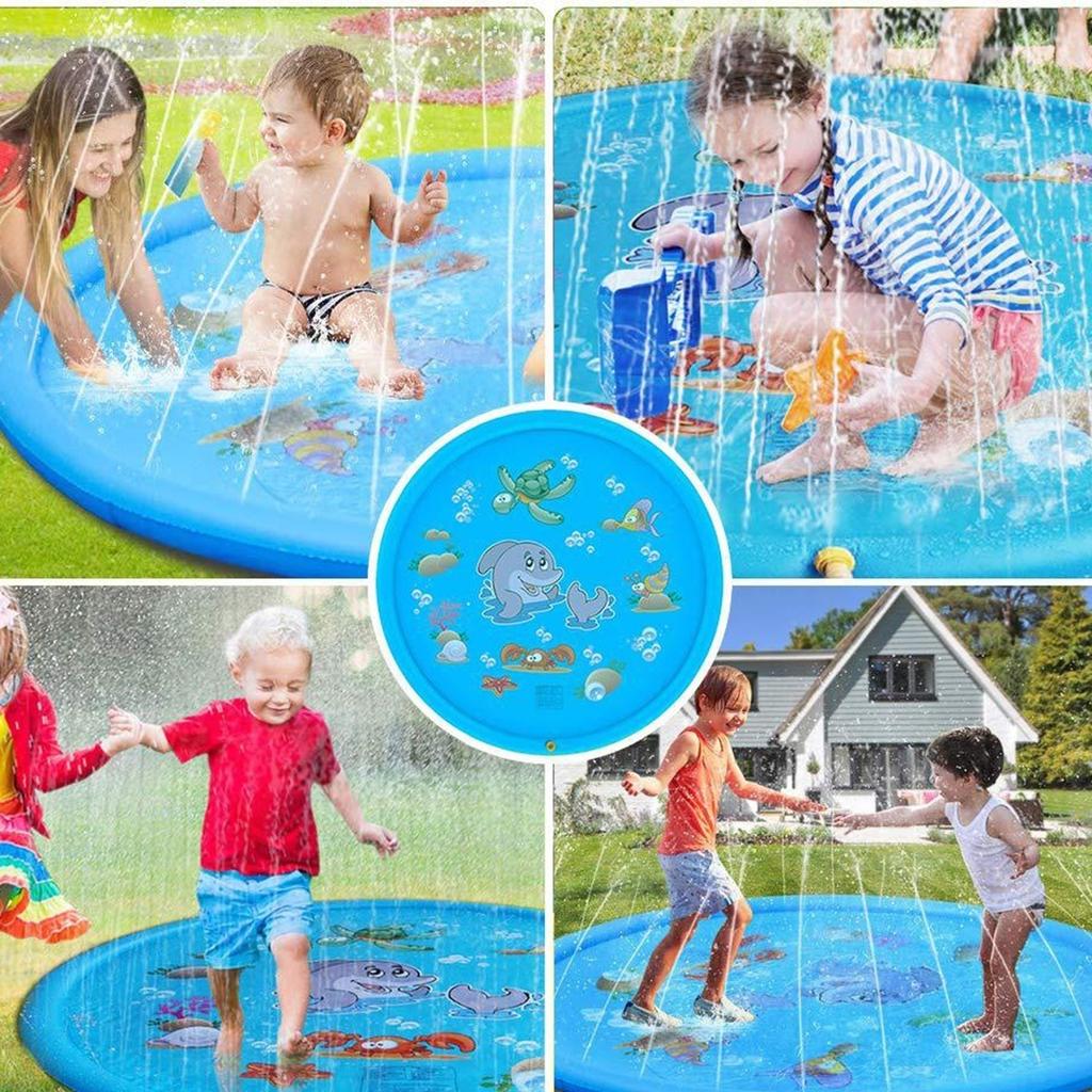 Новый надувной игровой бассейн с брызгами воды, игровой коврик для разбрызгивания во дворе, забавная игрушка с брызгами воды, детская площадка для детей на открытом воздухе