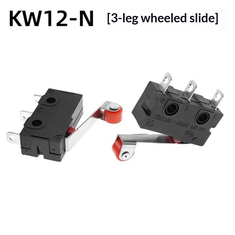 KW11 Micro Limit Switch 10Pcs KW12 Compatible 2/3Pin 5A Reset Trigger Contact Button for Door Access Control System