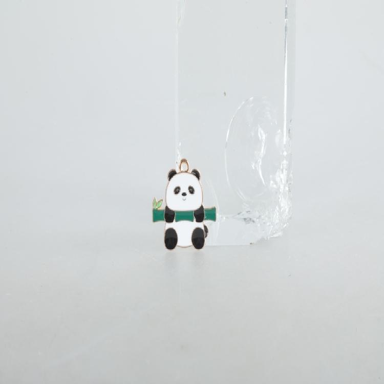 Set Of 10 Panda Charm Fashionable Accessories Cartoon Animal Pendant for Handmade Necklaces Bracelets Jewelry Supplies