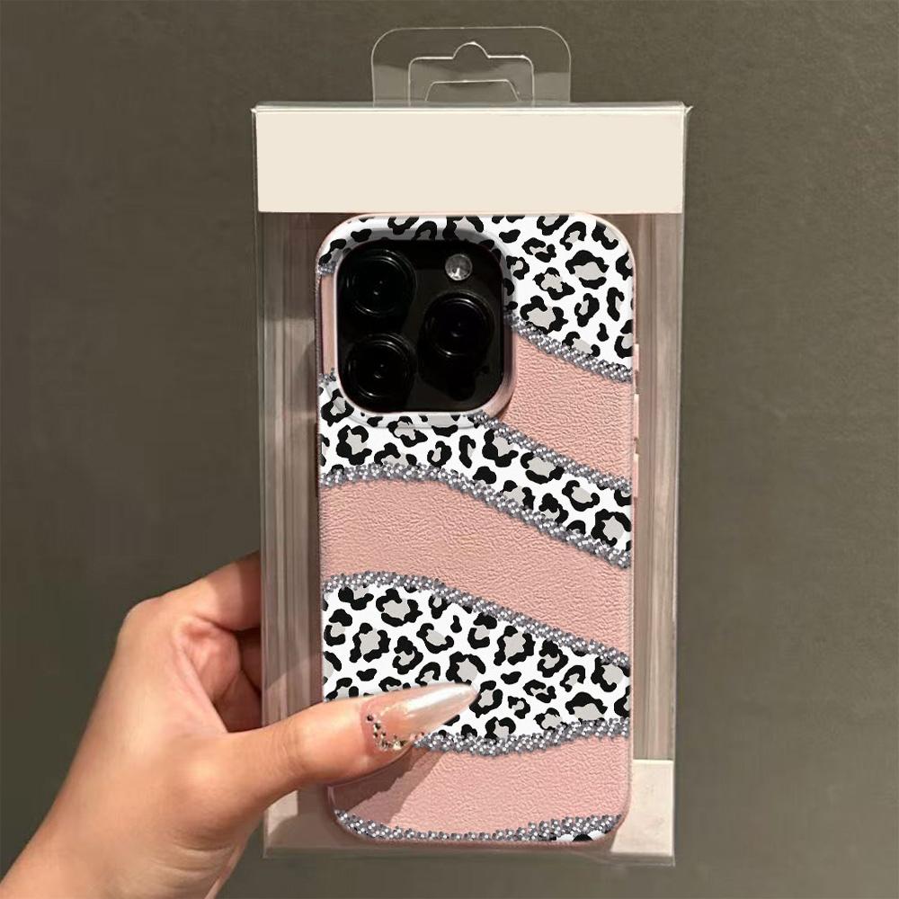 Чехол для телефона с леопардовой полоской для iPhone 17 15 11 13 Pro Max 12 16 14 17E 16E Противоударный Тонкий Мягкий Защитный Чехол Fundas