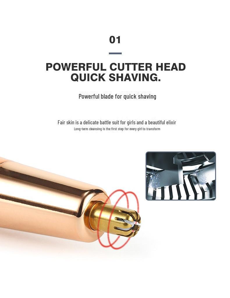 Электрический прибор для удаления волос для женщин: Лицо, губы, нос, подмышки и интимные зоны с мини-триммером для бровей