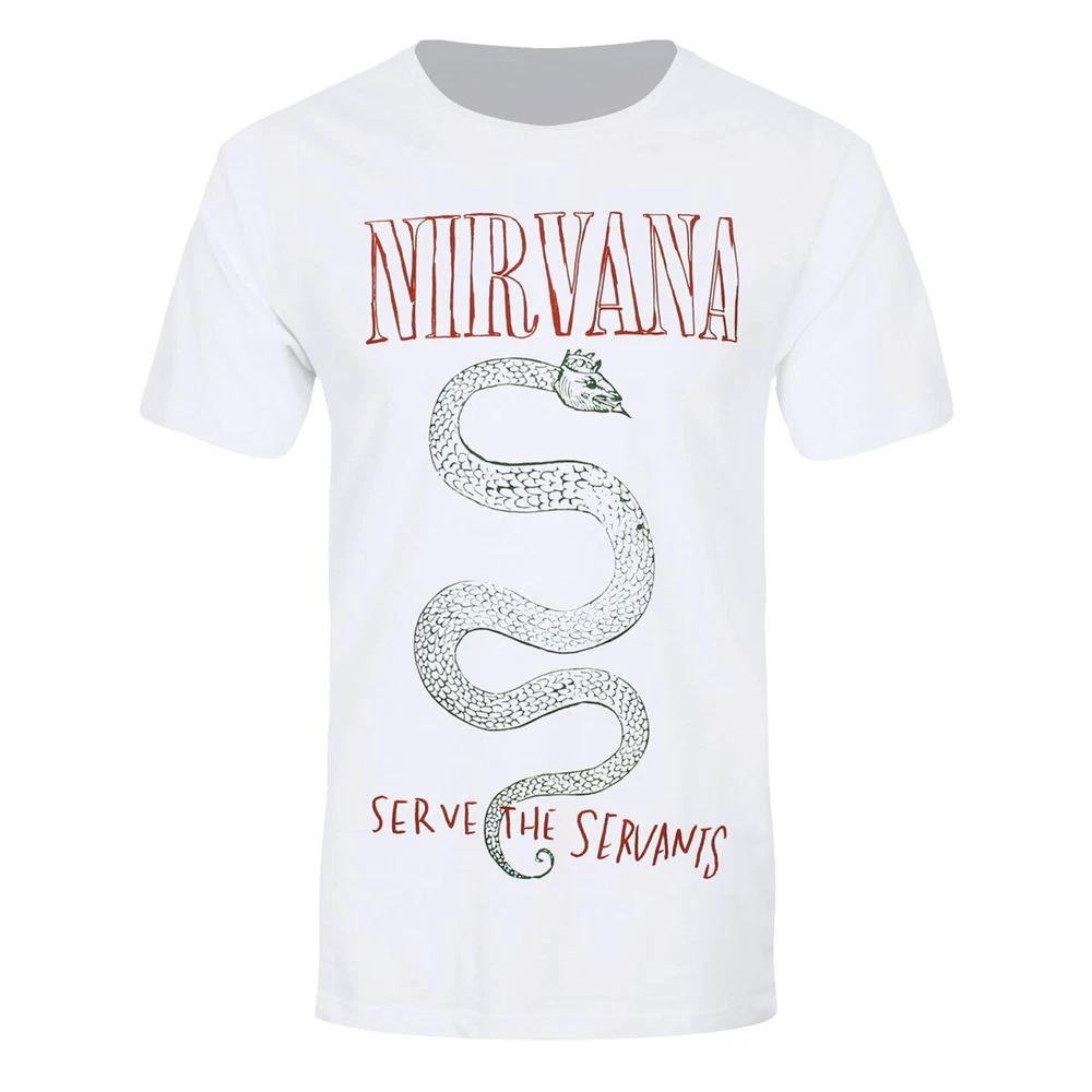 Nirvana TShirt Serpent Snake Band Official White New