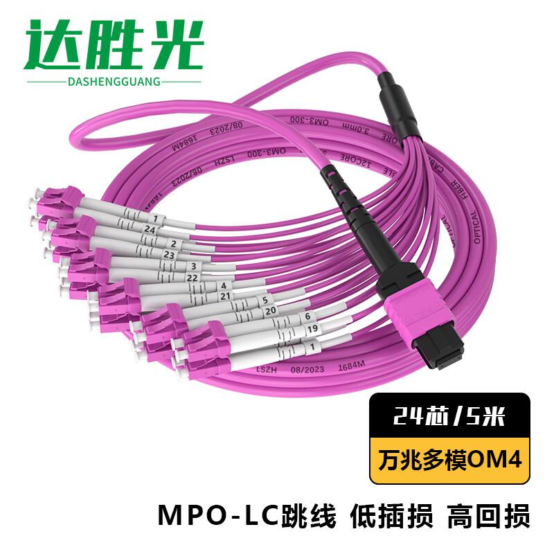 Dasheng MPO-LC 24-Core OM4 Multimode Fiber Optic Patch Cable