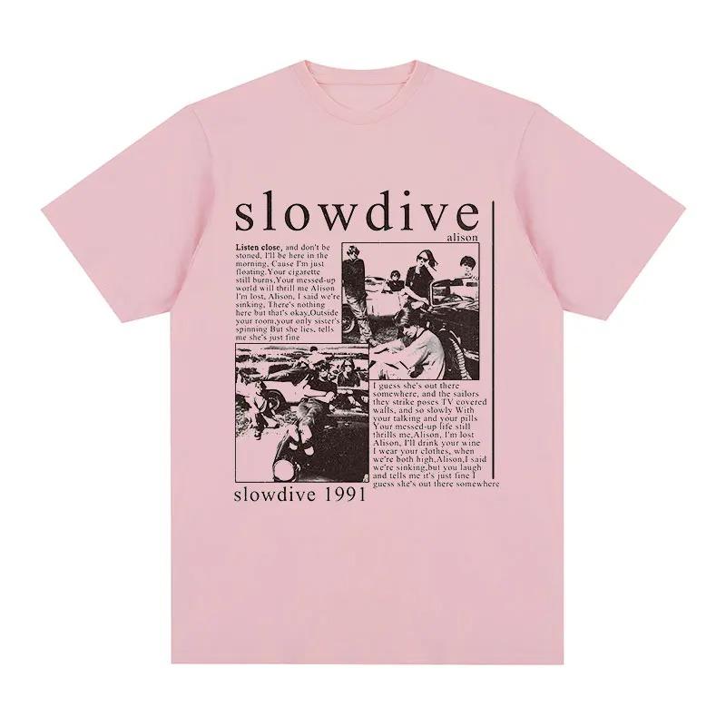 Slowdive Alison 1991 Винтажная футболка Тур 90-х Классический Хлопок Мужская Футболка Новая Футболка Женские Топы Унисекс