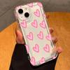 Heart Pink Clear Tpu Air Cushion Shockproof Phone Case For  POCO X6 X3 X5 Mi 14 13T 12T 11T 13 12 Pro 11 Lite 5G NE Cover