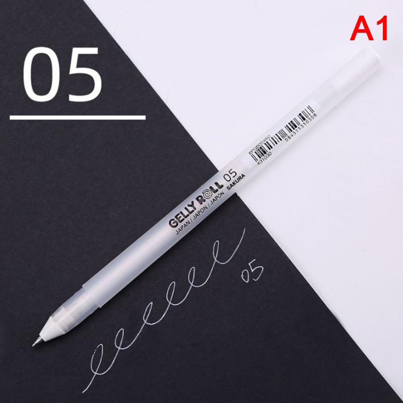 Гелевая ручка Sakura Gelly Roll белого цвета 0,5 мм 0,8 мм 1,0 мм маркер High Light Marke Pen Black Cardboard Art Painting Pen White Line Pens