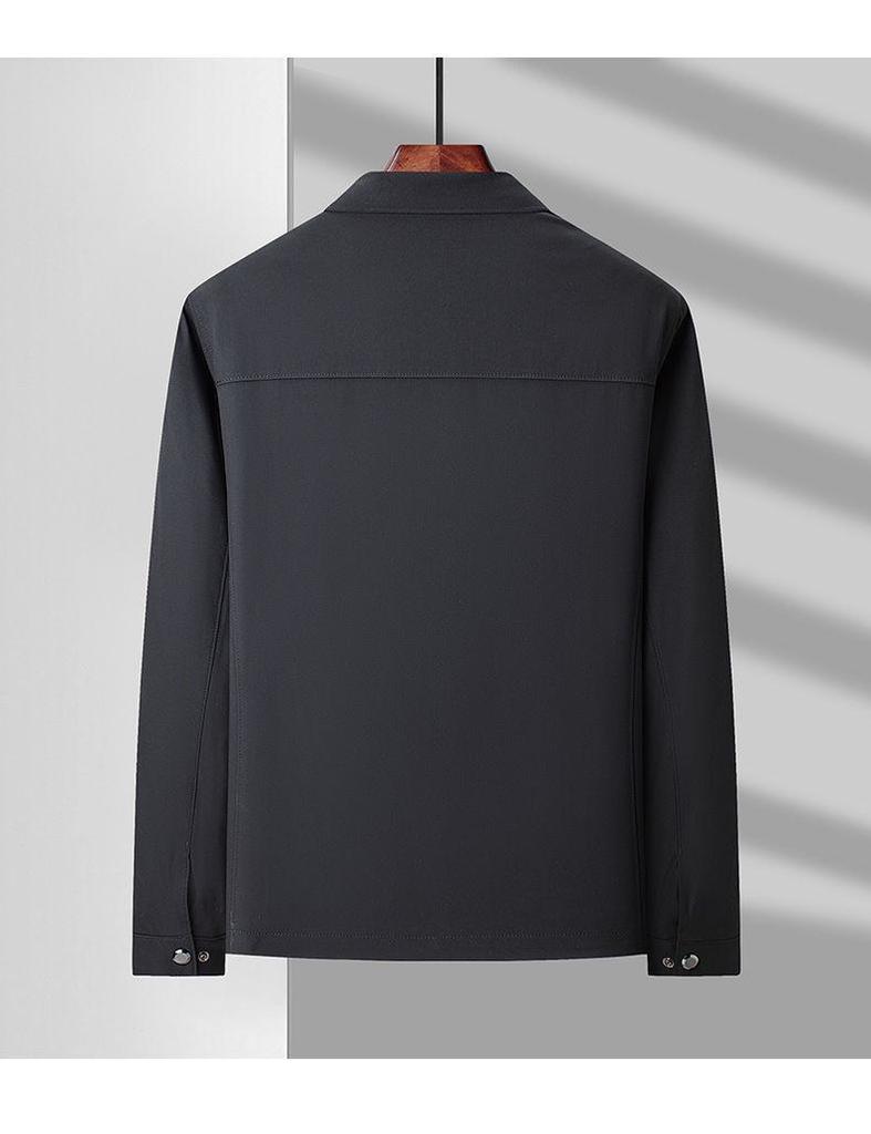 Высококачественная мужская весенне-осенняя куртка в стиле business casual для папы среднего и пожилого возраста - Верхняя одежда средней длины для офиса