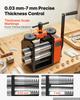 VEVOR Rolling Mill 3-in-1 Round Flat Square Pressing Roller Mill Machine, Manual Jewelry DIY Tool, 0.03-7 mm Adjustable Thickness
