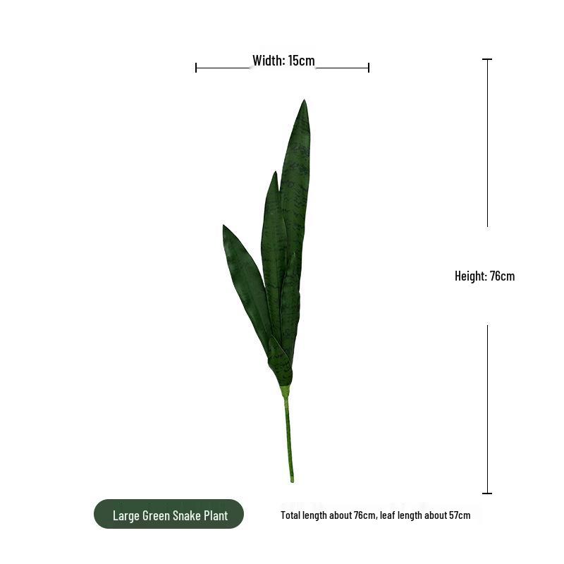 Artificial Snake Plant Agave Bonsai for Indoor & Outdoor Decor - Green Single Stem in Pot for Home or Office