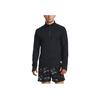 Under Armour Футболка с длинным рукавом Run LAA Letter Pattern Print 1/4 Zip Running, мужская, черная 1379305-001