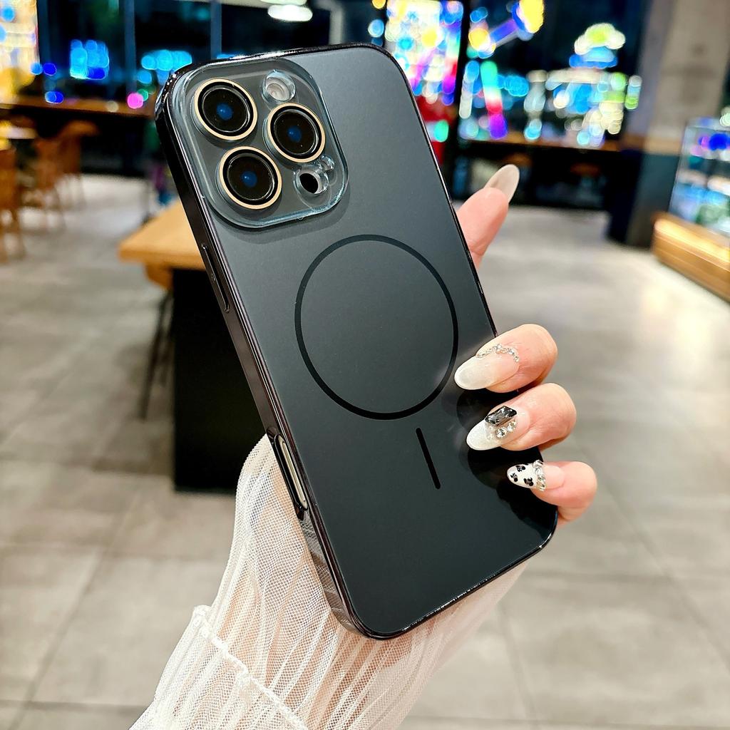 Electroplating Nano Phone Case for IPhone 16 Promax Magnetic Protective Cover for Apple 15 Plua Case 14 Tides