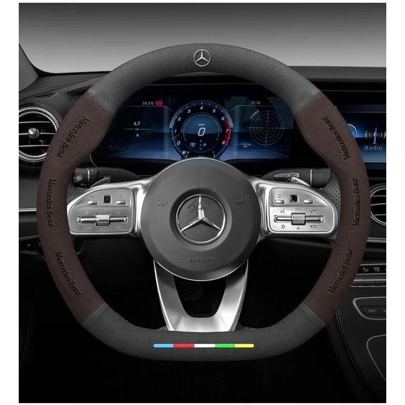 Чехол на руль автомобиля для Mercedes Benz A B C E S Class AMG GLA GLB GLC GLE CLA CLS SLC GLS GLK SLK Vito ML Pilot A45 C43 C63 p5