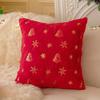 Sequin Christmas Plush Pillowcase Snowflake Cushion Cover Home Decor Throw Pillowcover  Sofa/Bed