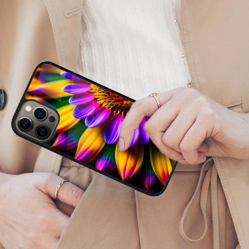 Flower Rainbow Colour Pattern Magnetic Phone Case For APPLE iPhone 17 Air 16 14 13 12 Pro Max 15 Plus With MagSafe Cover