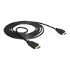 Câble HDMI Avec Ethernet DELOCK - 1.5m - Noir - Support 4K - ARC - Dolby TrueHD - DTS-HD