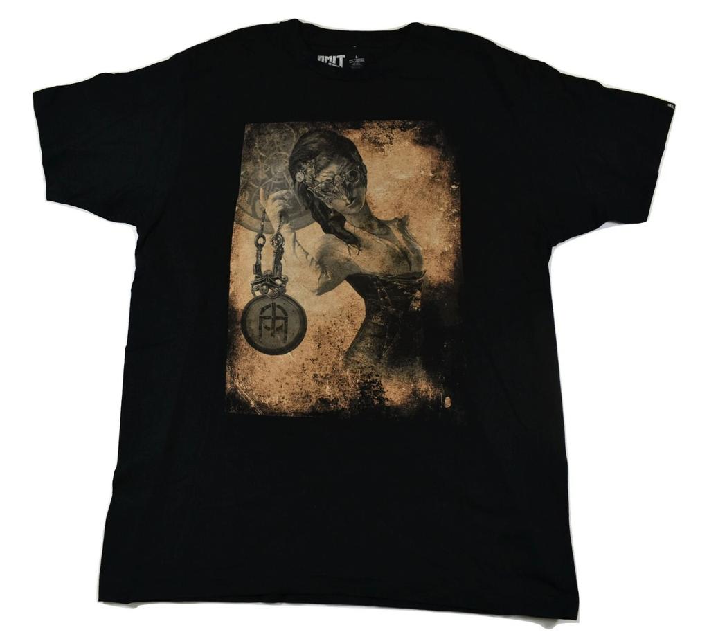 Omit Mens Time Keeper Black Tee Shirt New L