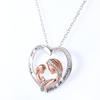 Изысканное ожерелье с кулоном в форме сердца, ювелирное украшение «объятия матери и ребенка», розовые аксессуары для женщин на день матери