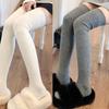 Women Soft Wool Long Socks Autumn Winter Cashmere Solid Knitted Stocking Skinny Casual Knee High Fluffy Warm Thicken Girls Socks