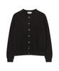 JE NE SAIS QUOI [100% Cashmere] Signature Crew Neck Cashmere Cardigan_ Black
