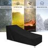 Waterproof Patio Lounge Chair Cover Oxford Fabric Deck Chair Cover UV Resistant Chaise Lounge Cover Anti Dust Garden