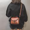 Small Square Bags For Women Fashion Solid Color Designer Crossbody Shoulder Bag Vintage PU Leather Handbags Female Bag