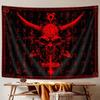 Ptrxobj Goat Head Pentagram Wall Hanging Gothic Devil Demon Symbol Living Room 60x40 inch