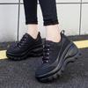 Women’s Wedge Sneakers Lady Height Increase Chunky Platform Casual Elegant Suede Women Black Grey Thick Sole Slip On Shake Shoe Plus Size