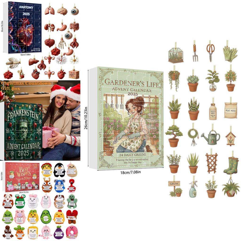 Горилла ВВС Балет Акриловое Дерево Украшение Адвент-календарь Слепая Коробка Подарок Для Праздничного Декора