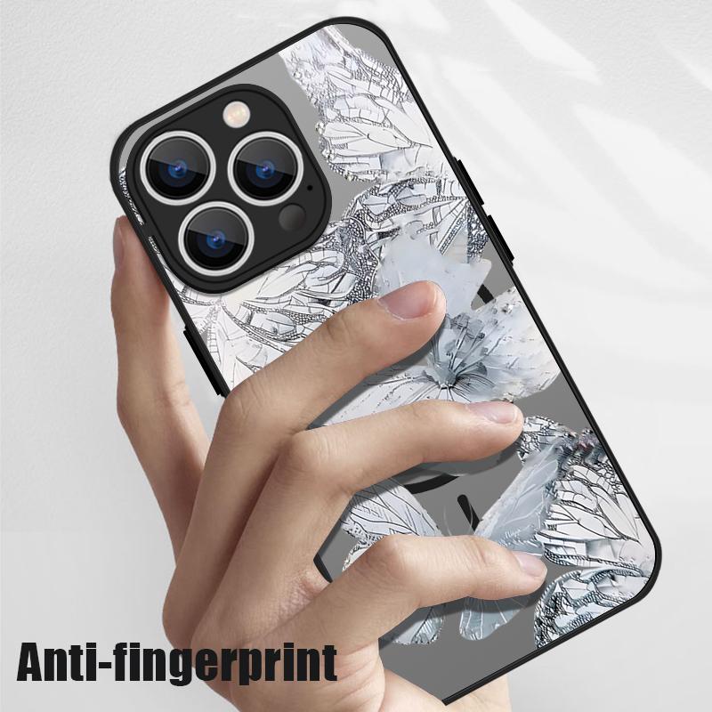 Фантастический чехол с принтом бабочки для iPhone 17 Pro Max Чехол iPhone 16 Pro Max 15 14 13 16E 17E Магнитный Для Magsafe Гибридная Матовая Крышка