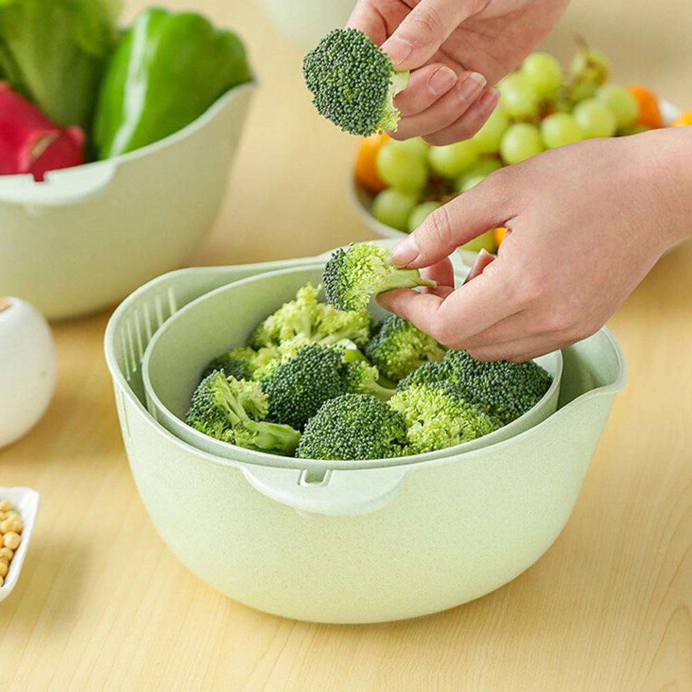 Сливные корзины Тула Двухслойная сливная корзина Вращающаяся корзина для мытья Овощи Фрукты Слив Кухонный фильтр