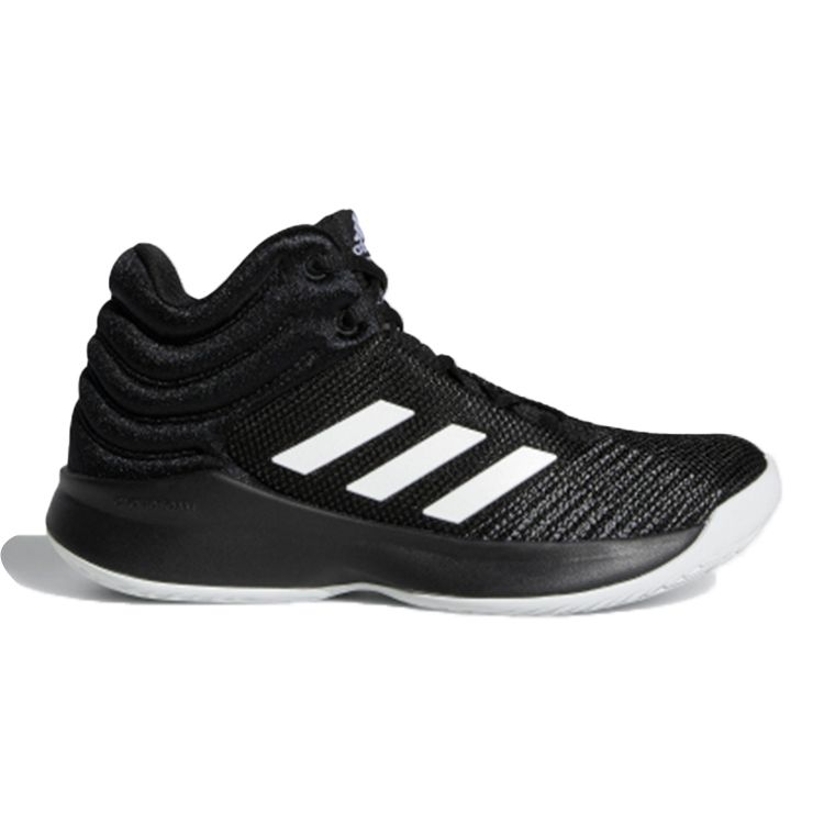 adidas Pro Spark 2018 Дышащие Полувысокие Детские Баскетбольные Кроссовки Детские Кроссовки Черные Белые Серые AH2644