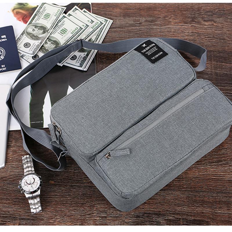 Large Capacity Multi-layer One Shoulder Messenger Bag Business Travel Work Commute Daily Storage Bag
