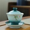 Hand-painted Gaiwan High-end Ceramic Tea Making Bowl Jingdezhen Tea Cup With Lid and Saucer Gai Wan Shen Puer Soup Tureen Cups