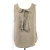 Theory Роскошный женский топ без рукавов из 100% шелка, размер M, бежевый(ИСПОЛЬЗОВАЛ)